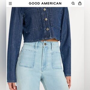 Good American Good Waist Palazzo Jeans Size 15